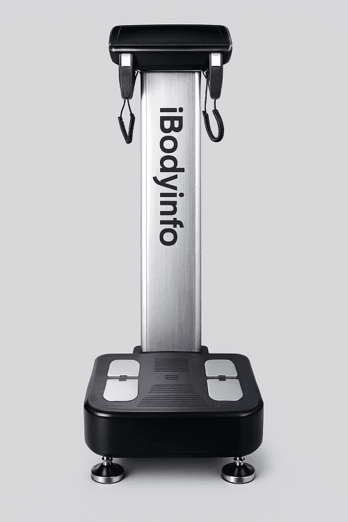 The iBodyinfo TL-618 professional body composition analyzer, shown as the finished product for our turnkey OEM/ODM solutions for private-label brands.